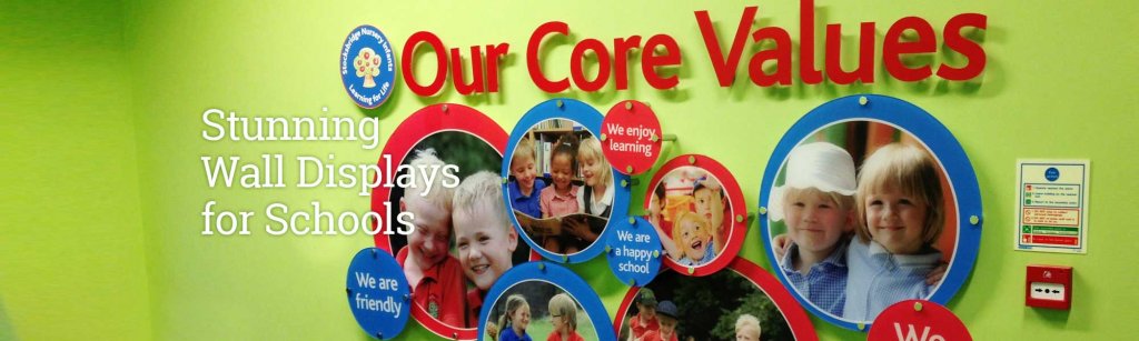 Display Board For School | Core Values Displays | Wall Space