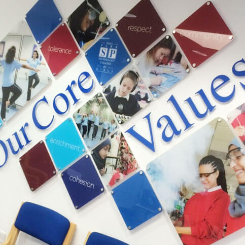 corevalues 3 wall displays signage