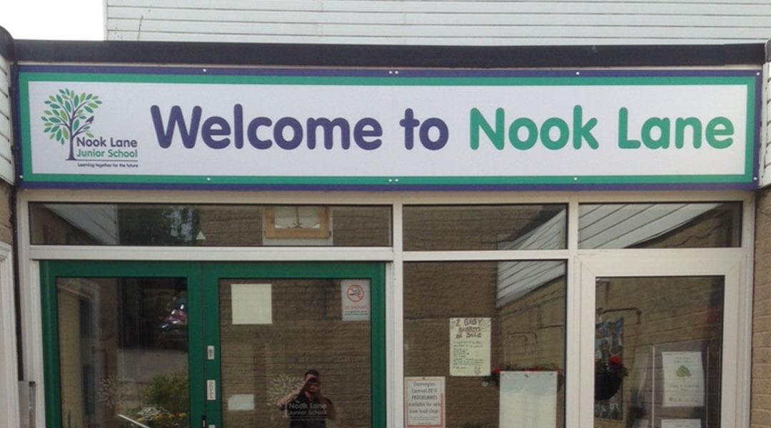 External signs for Nook lane Junior School