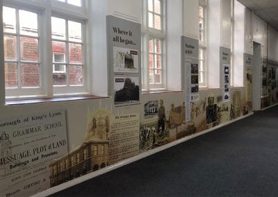 School History King Edward VII Academy corridor