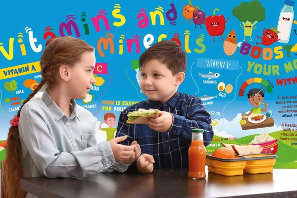 Vibrant Vitamins Wall Art for Primary Schools