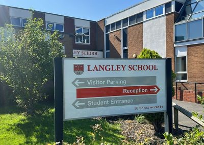 School welcome signage