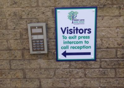 Intercom school signage