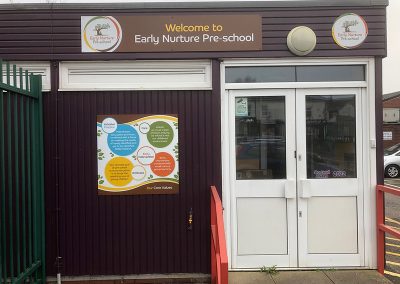 Welcome signage at schools